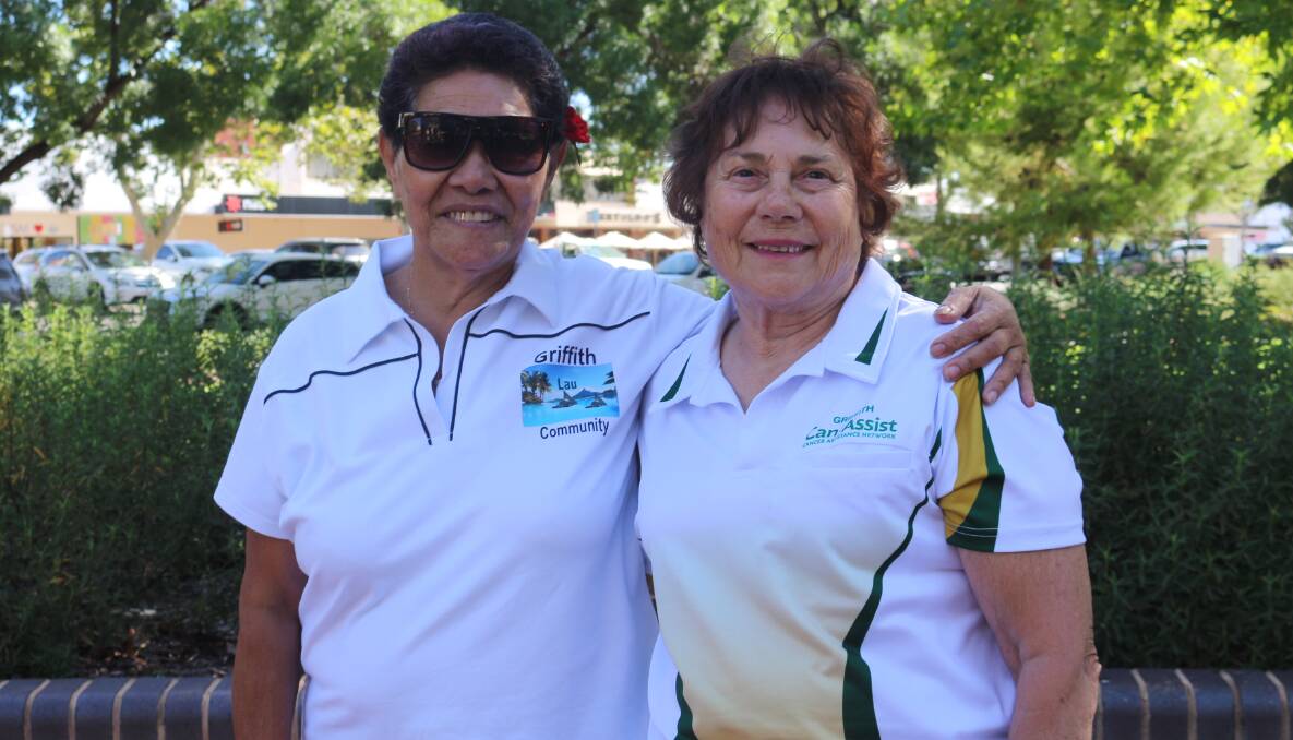 GIVING THANKS: Member of the Griffith Lau community Selaema Tuibenau - now cancer-free - gives thanks to Can Assist president Olga Forner for the organisation's support while she was undergoing cancer treatment. PHOTO: Calhan Behrendt