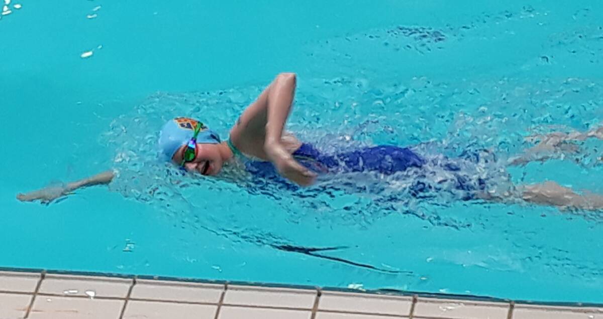 Murrumbidgee Regional High School student Nicole Taylor swimming during the recent national championships. PHOTO: Contributed