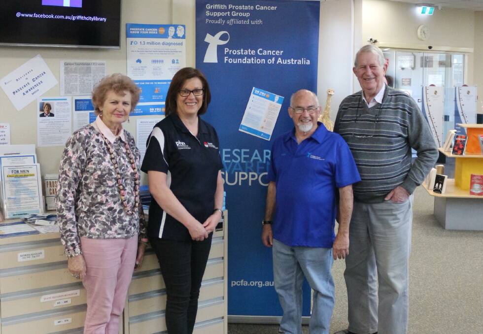 RAISING AWARENESS: Pam Kensett-Smith, Margaret King, Colin Beaton and Clive Kensett-Smith spread awareness for Prostate Cancer Awareness Month. PHOTO: Calhan Behrendt