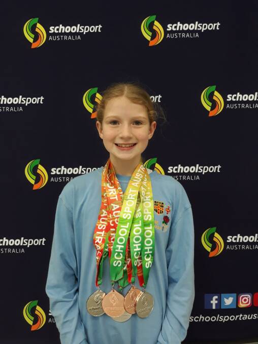 Nicole Taylor picked up five medals, including three silvers, during the recent School Sport Australian Championships. PHOTO: Supplied