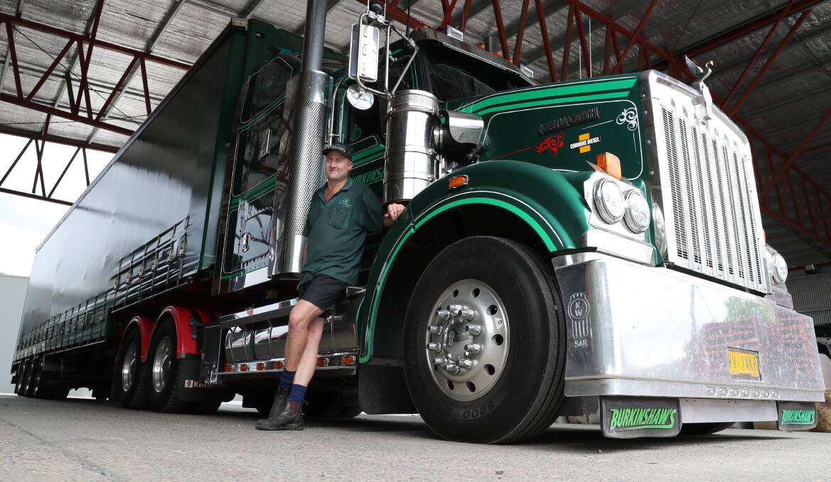 MEAN AND GREEN: Shane Burkinshaw from Burkinshaw's Transport, with an all-American semi. Picture: Les Smith 