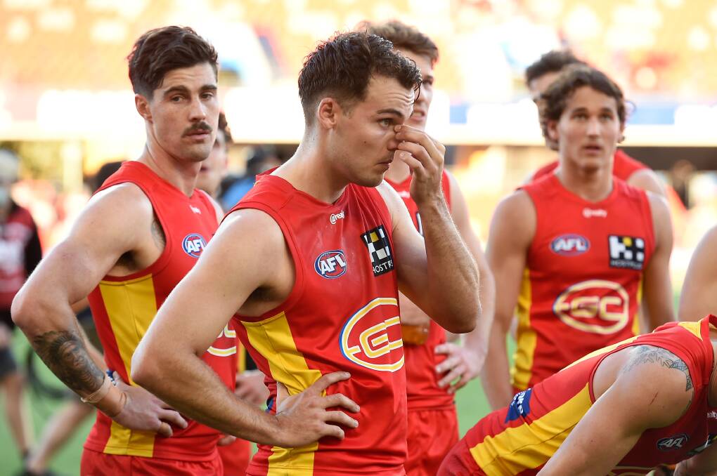 There are many questions about the state of the Gold Coast Suns, on and off the field. Photo: Matt Roberts/AFL Photos/via Getty Images