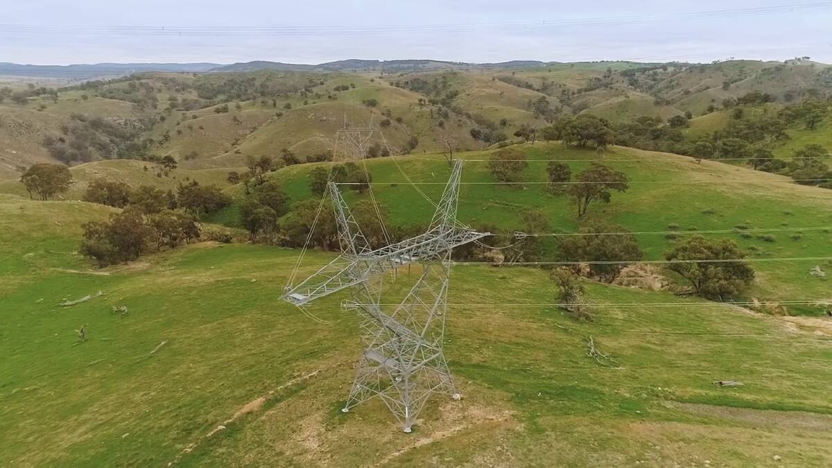 A high voltage transmission line. Picture: TransGrid