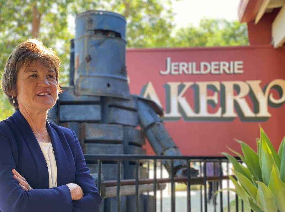 Shooters, Fishers and Farmers Murray MP Helen Dalton in the Riverina town of Jerilderie, which will be moved to her seat for the 2023 NSW election. Picture: Contributed