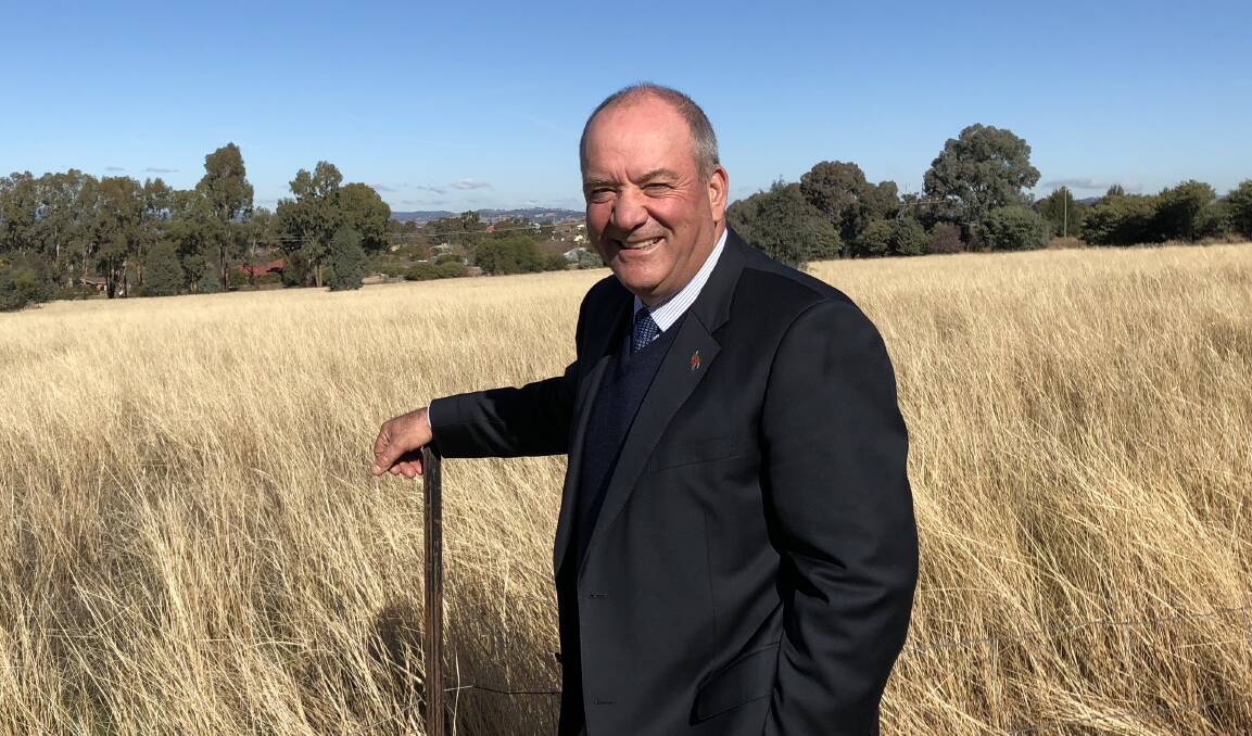 Then-Wagga MP Daryl Maguire, pictured at Estella in 2018. Mr Maguire told ICAC he 'accidentally' dropped a USB stick with his phone data at the farm gate, where it was run over and destroyed.