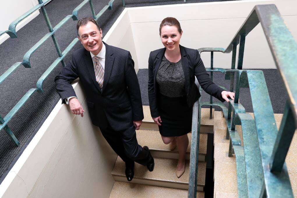 INITIATIVE WELCOMED: Wagga Business Chamber's president Danielle Pascoe (with vice president Daniel Donebus) says the upcoming session with the NSW Business Chamber is a chance for local businesses to have their say in shaping the future of the Riverina and NSW.
