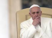 "It is time to say 'enough' to the indiscriminate trafficking of weapons, " Pope Francis says.