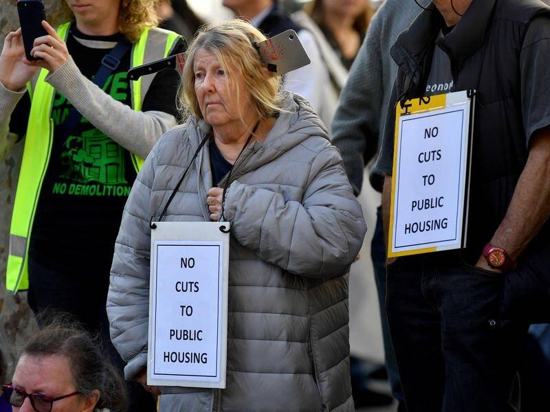 Public housing advocates have called for a rental freeze and more public housing in Sydney. (Bianca De Marchi/AAP PHOTOS)