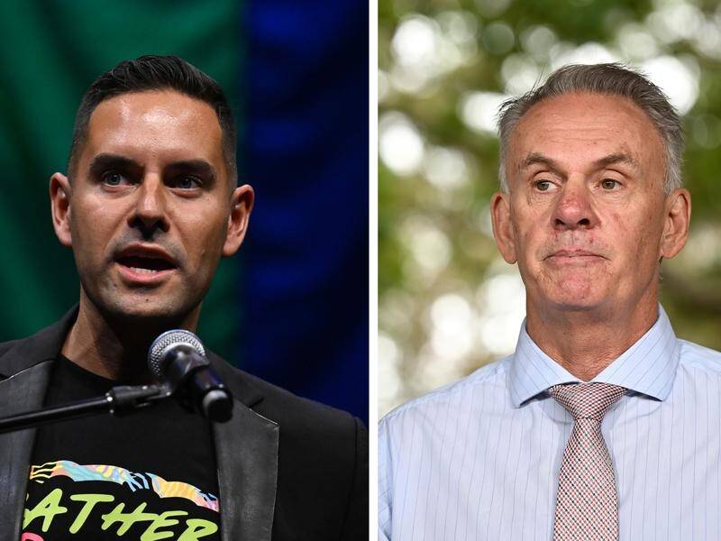 Alex Greenwich says he doesn't expect an apology from Mark Latham who posted a homophobic tweet. (Dean Lewins / Dan Himbrechts/AAP PHOTOS)