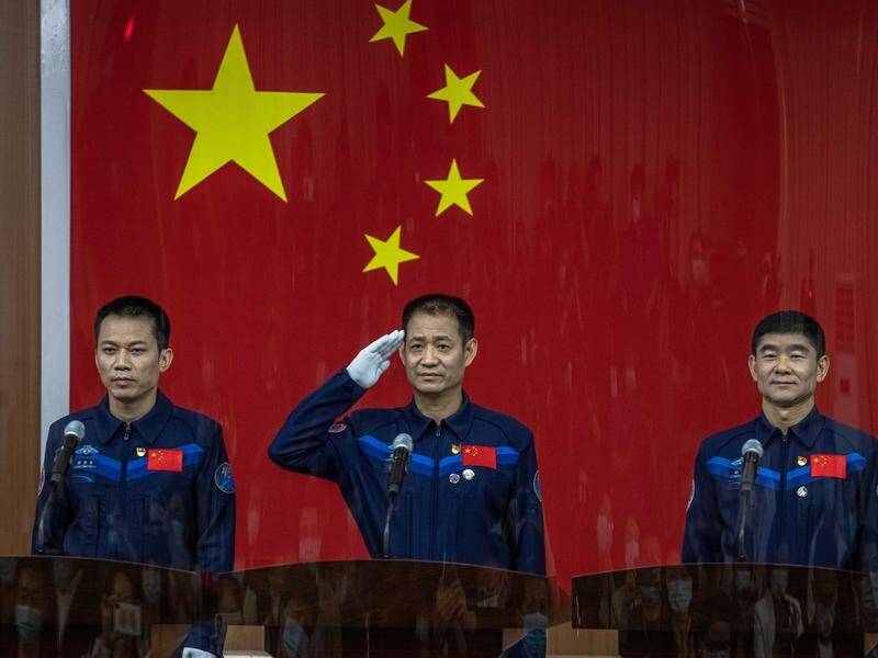 Tang Hongbo, Nie Haisheng, and Liu Boming plan to live on China's space station for three months.