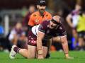 Manly's Matt Lodge is raring to go on return from the ACL injury he suffered last season. (Mark Evans/AAP PHOTOS)