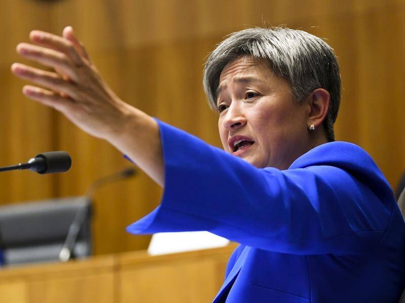 Labor's Penny Wong questioned why a French submarine contract was cancelled without a replacement.