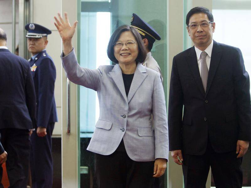 Taiwanese President Tsai Ing-wen departs for a trip to Latin America, including stops in the US.