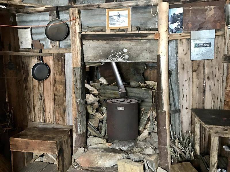 Better days: Four Mile Hut was the quintessential miner's hut before its destruction.