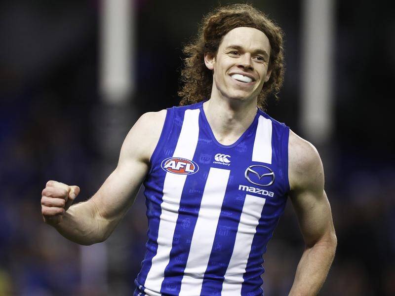 North Melbourne's Ben Brown leads the Coleman Medal going into the final round of the AFL season.