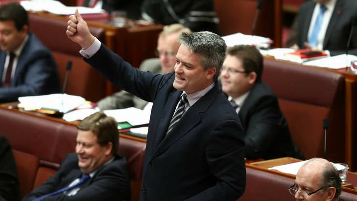 Finance Minister Senator Mathias Cormann is pushing to wind back protections for consumers of financial advice. Photo: Alex Ellinghausen