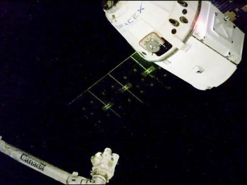 The SpaceX capsule is carrying smoked turkey, green bean casserole, candied yams and fruitcake.