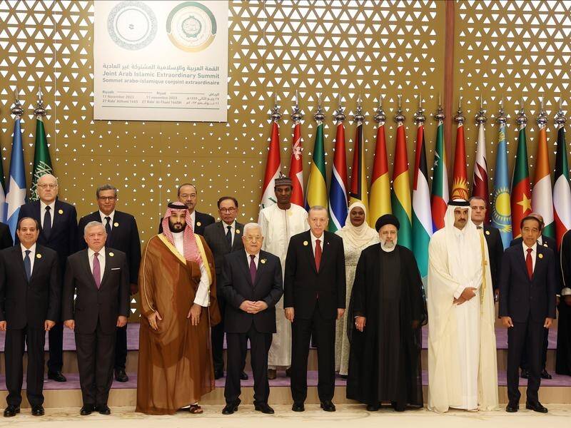 Arab and Muslim leaders meeting in Saudi Arabia have called for an immediate ceasefire in Gaza. (EPA PHOTO)