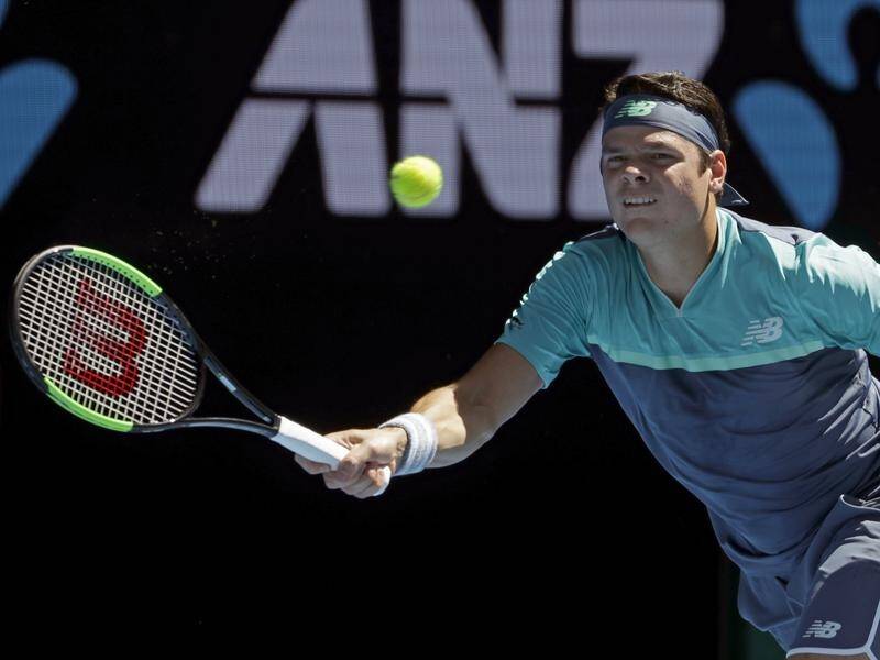 Former semi-finalist Canadian Milos Raonic safely advanced to the last 16 of the Australian Open.
