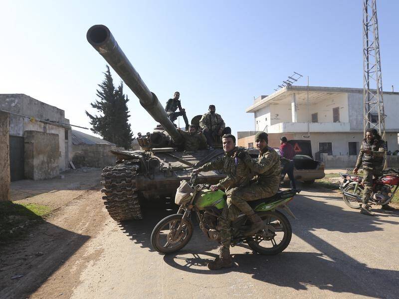 Turkey-backed Syrian rebels recaptured Saraqeb, a strategic town in Idlib province.