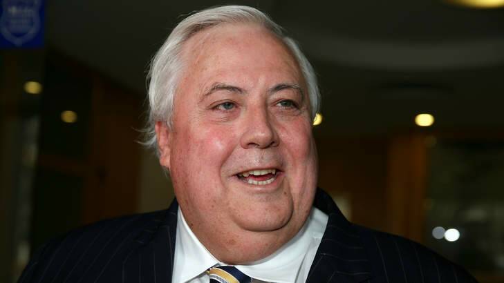 Palmer United Party leader Clive Palmer on Tuesday. Photo: Alex Ellinghausen