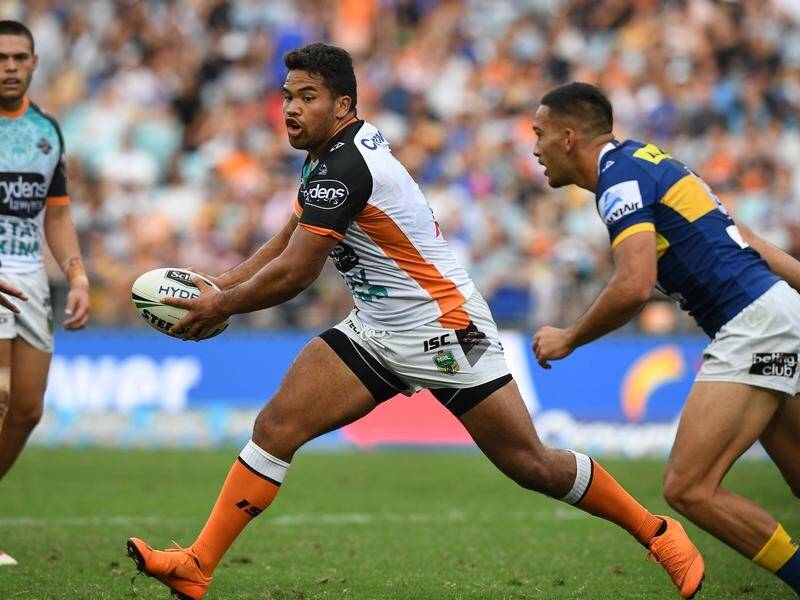 Wests Tigers centre Esan Marsters (C) has signed with the NRL club for another two seasons.
