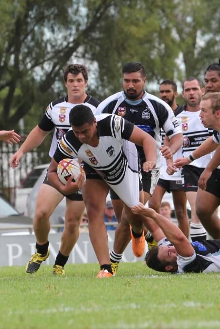 Paul Kelly Memorial Shield pre-season knockout. First grade semi final between Hay and Black and Whites. Jericho Tanuvasa. Picture: Anthony Stipo