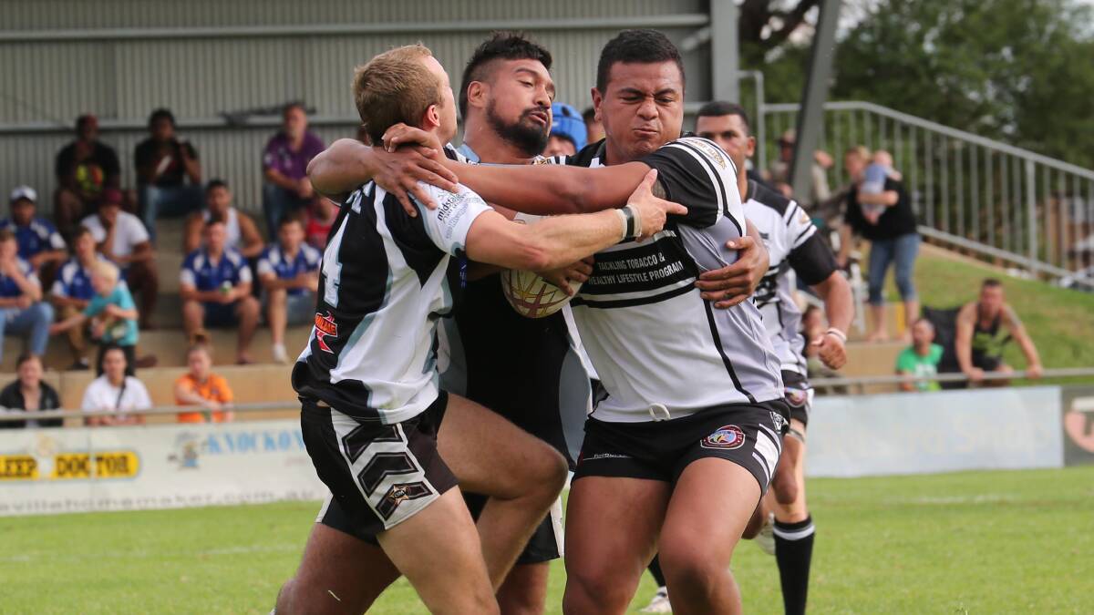 Paul Kelly Memorial Shield pre-season knockout. First grade semi final between Hay and Black and Whites. Jericho Tanuvasa. Picture: Anthony Stipo 