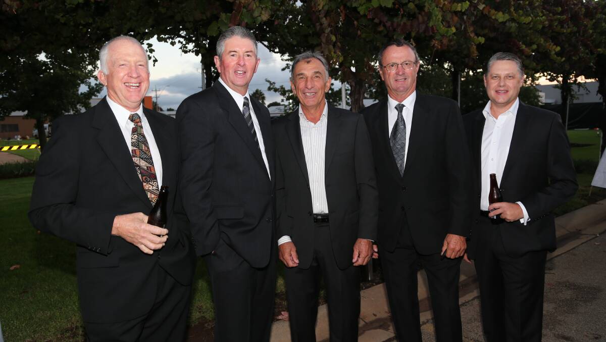 Bruce Clarke, Peter Flanagan, Ken Dal Broi, Angelo Salvestro and Allan Andreazza. Picture: Anthony Stipo