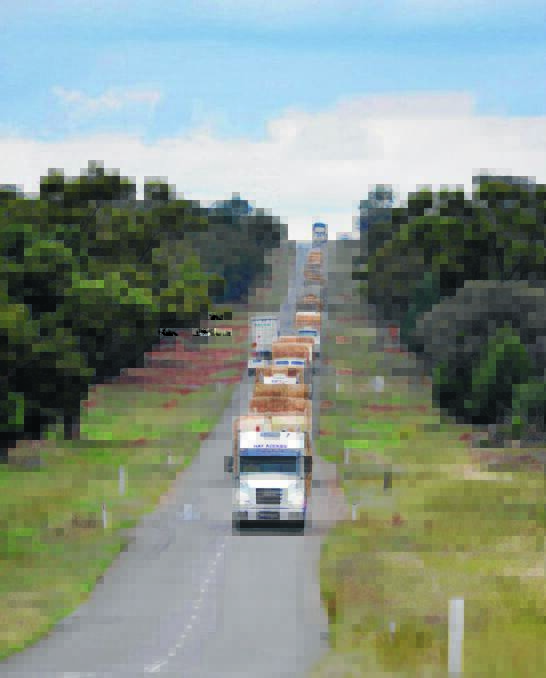ROAD TRAIN: The second hay run has produced an outpouring of gratitude.	Picture: Facebook