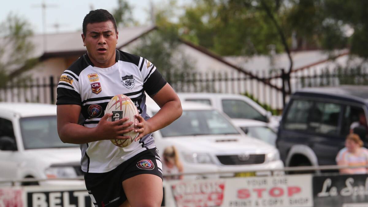 Paul Kelly Memorial Shield pre-season knockout. First grade semi final between Hay and Black and Whites. Jericho Tanuvasa. Picture: Anthony Stipo 
