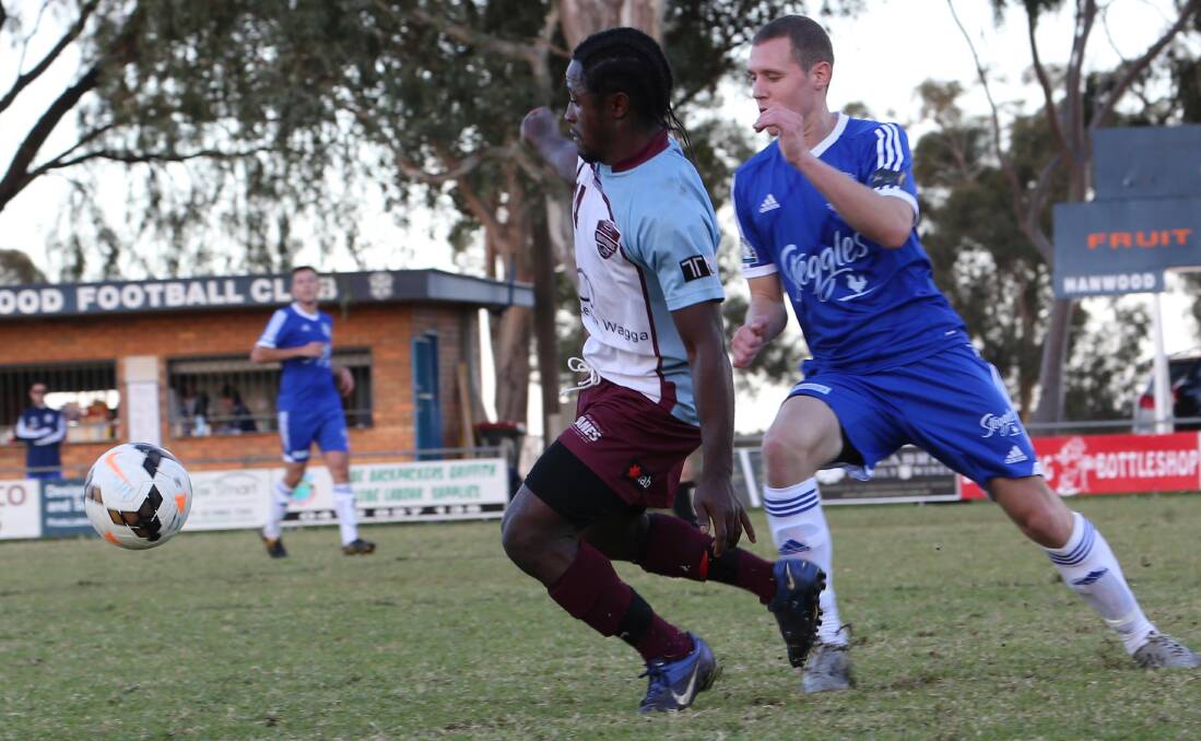 WELCOME BACK: All-action Eastern Wanderers striker Bai Fahnbulleh will return for Sunday's match-up with Griffith City in Wagga.