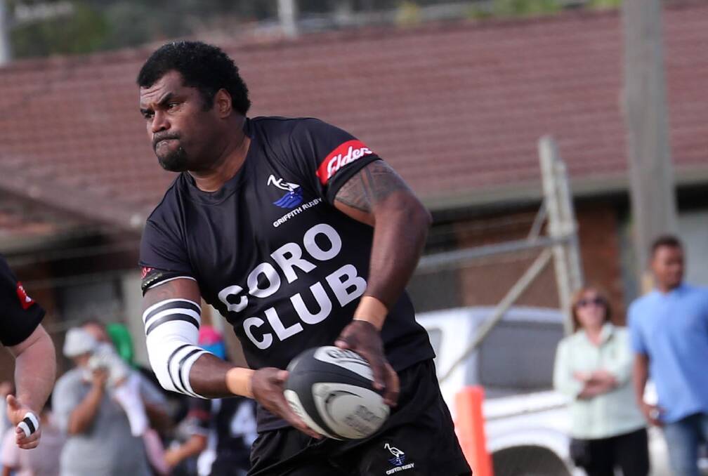 BEEN THERE, DONE THAT: Griffith will be leaning heavily on the big-game experience of former Fijian international Marika Vunibaka tomorrow in Wagga against SIRU competition leaders Waratahs. Picture: Anthony Stipo