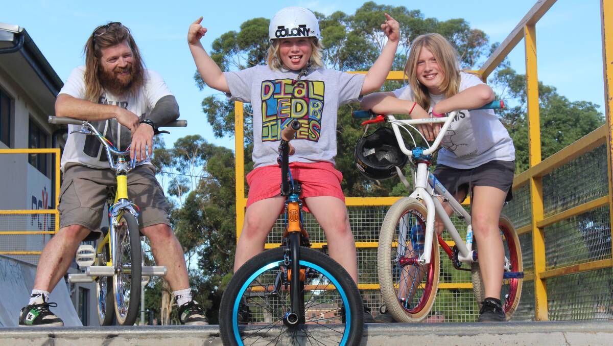 BMX FAMILY: Matt, Richie and Georgie Spencer have call on locals to get behind the emerging sport and support a local BMX racing club.