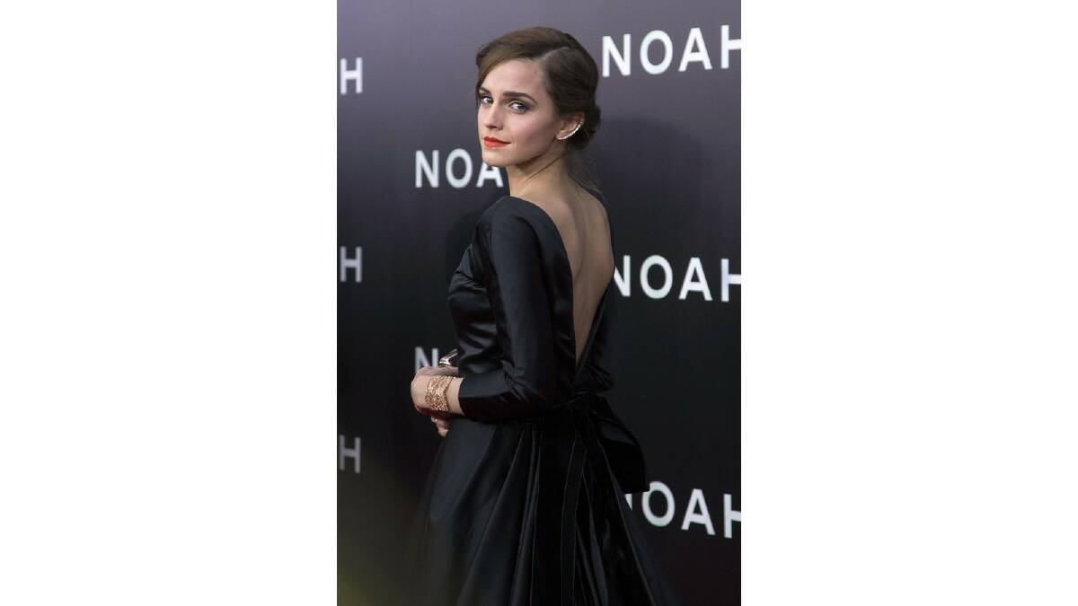 Cast member Emma Watson attends the U.S. premiere of "Noah" in New York March 26, 2014. Photo: Reuters.