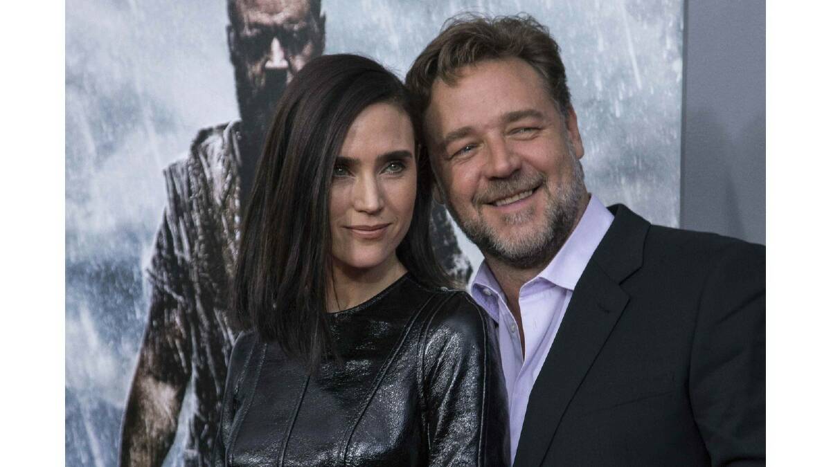 Cast members Jennifer Connelly and Russell Crowe attend the U.S. premiere of "Noah" in New York March 26, 2014. Photo: Reuters.
