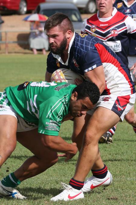 Leeton 10 (Tries: Ben Evans, Sam Eisenhut. Goal: Clinton Green) defeated Darlington Point-Coleambally 10 (Tries: Shaun Gras, Jack Robb. Goal: Jack Robb) on first try. Picture: Anthony Stipo
