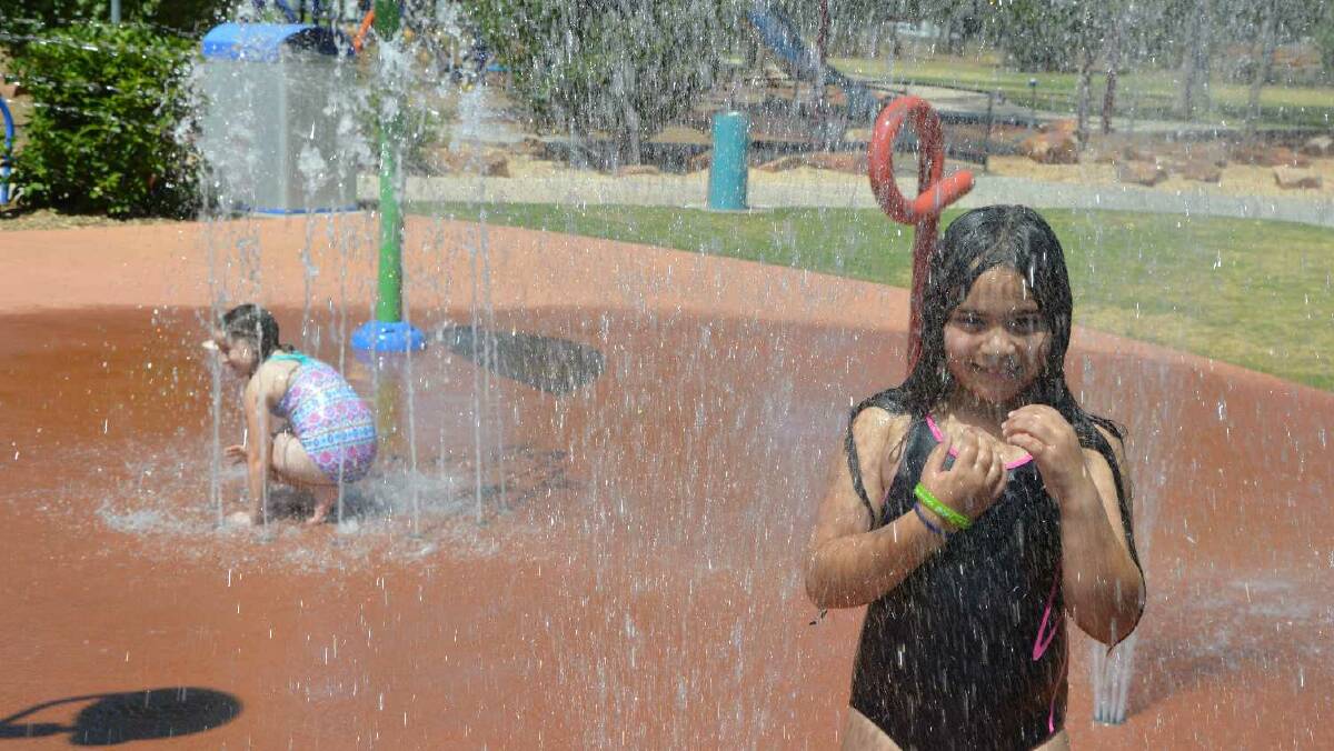 Mitalia Tanuvasa, 8, at City Park in Griffith. Picture: Leah Humphrys