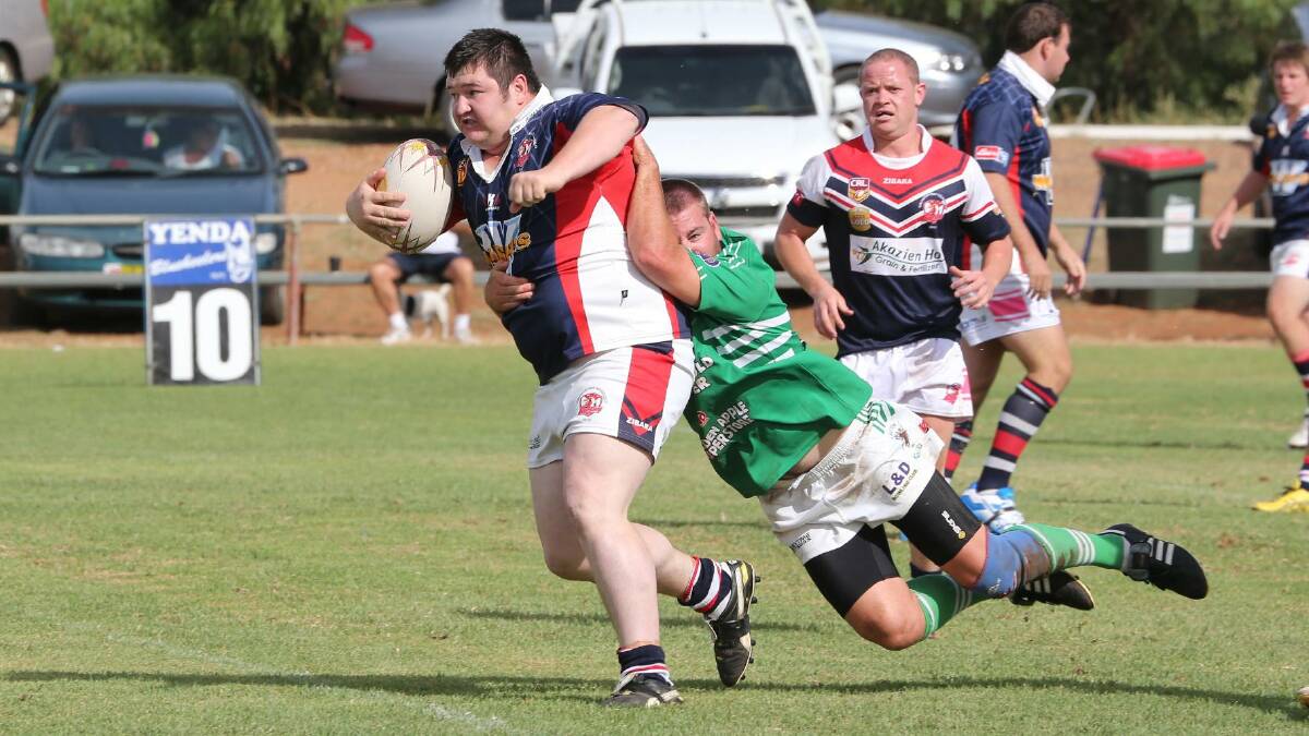 Leeton 10 (Tries: Ben Evans, Sam Eisenhut. Goal: Clinton Green) defeated Darlington Point-Coleambally 10 (Tries: Shaun Gras, Jack Robb. Goal: Jack Robb) on first try. Picture: Anthony Stipo