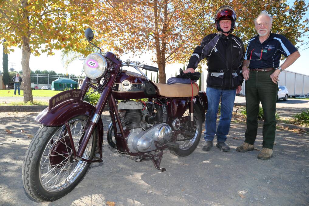 RALLY: Griffith Classic Motorcycle Club hosts its 34th Anzac Rally at Calabria Wines this weekend. Pictured is Des Waide in 2015. PHOTO: Anthony Stipo