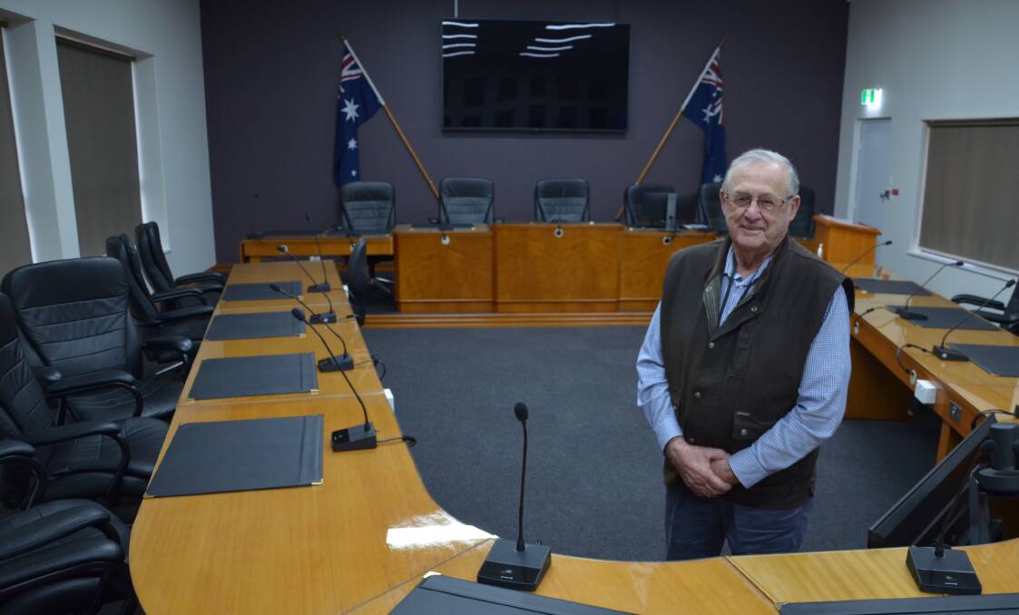 FOUR DECADES: Mayor John Dal Broi won't be standing for re-election to Griffith City Council in September. PHOTO: Declan Rurenga