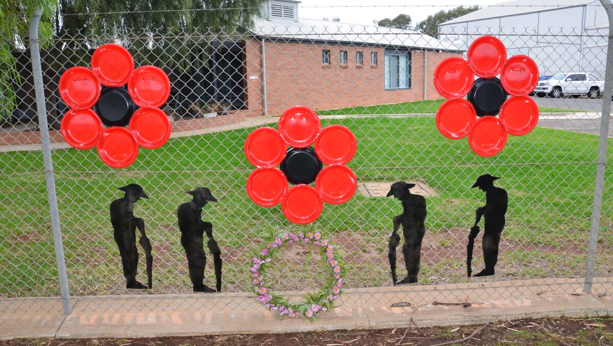 The Anzac display created by the team at ICI Industries on Harris Road. PHOTO: Declan Rurenga