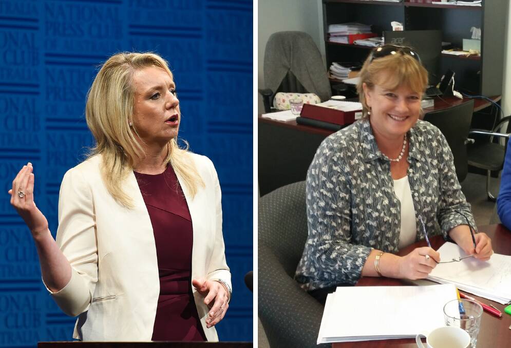 SWINGS AND ROUNDABOUTS: Embattled Senator Bridget McKenzie (left) and Leeton Shire Council general manager Jackie Kruger. 