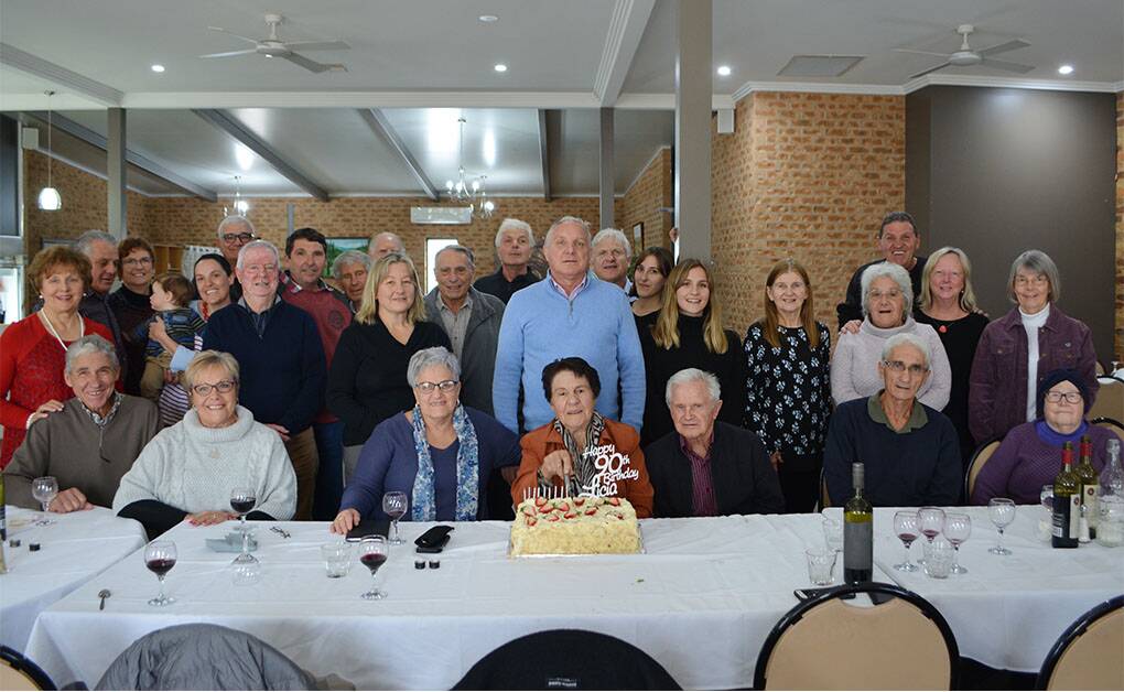READER PHOTO: Mrs Licia Smole (nee Ceccato) celebrating her 90th birthday with family in July July at the Romeo & Guilietta Restaurant Yoogali. Picture: Paul Smole