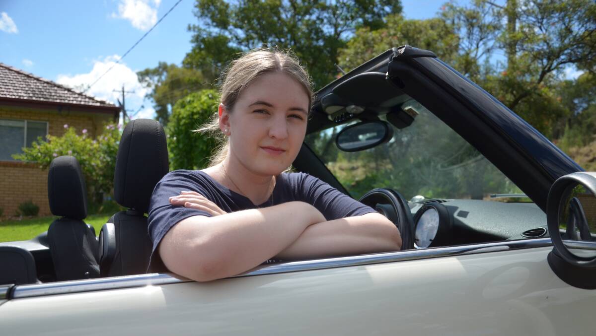 Griffith teen Emily Adamson can't wait to finally be able to ditch her learner's permit for a provisional one licence. PHOTO: Declan Rurenga