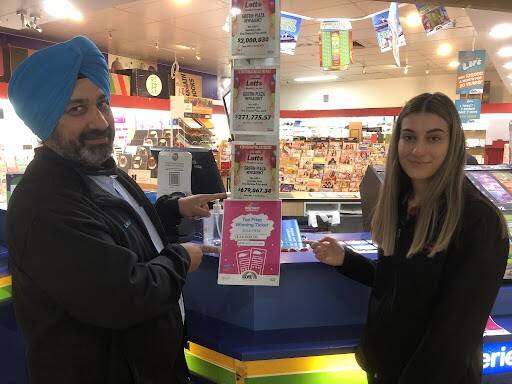 WINNER WINNER: A scratchie sold from Griffin Plaza Newsagency won $24,000, pictured is newsagency owner Manjit Lally and team member Jessica Mitchell. PHOTO: Cai Holroyd