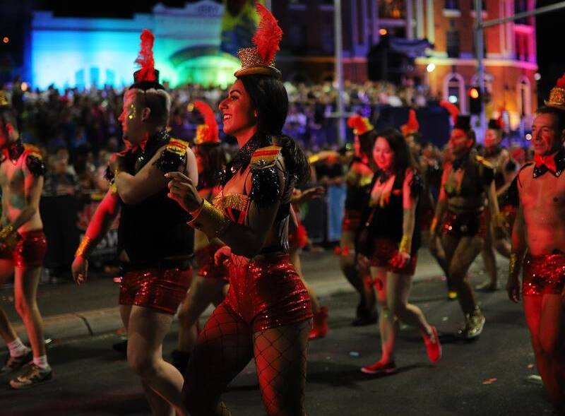 About 12,500 people and 200 floats joined this year's Mardi Gras, embracing the theme Fearless. PHOTO: Australian Associated Press
