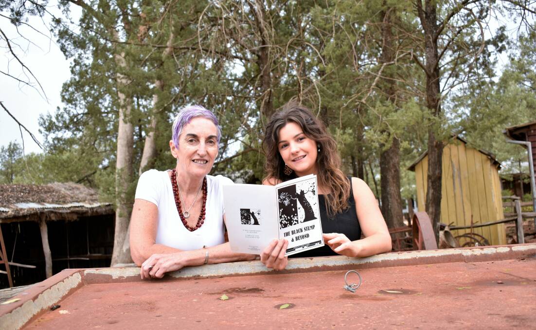 BUSH POETS: Raina Savage and Bonnie Owen have put together a cracking start for Australia Day at Pioneer Park. Photo: Kenji Sato
