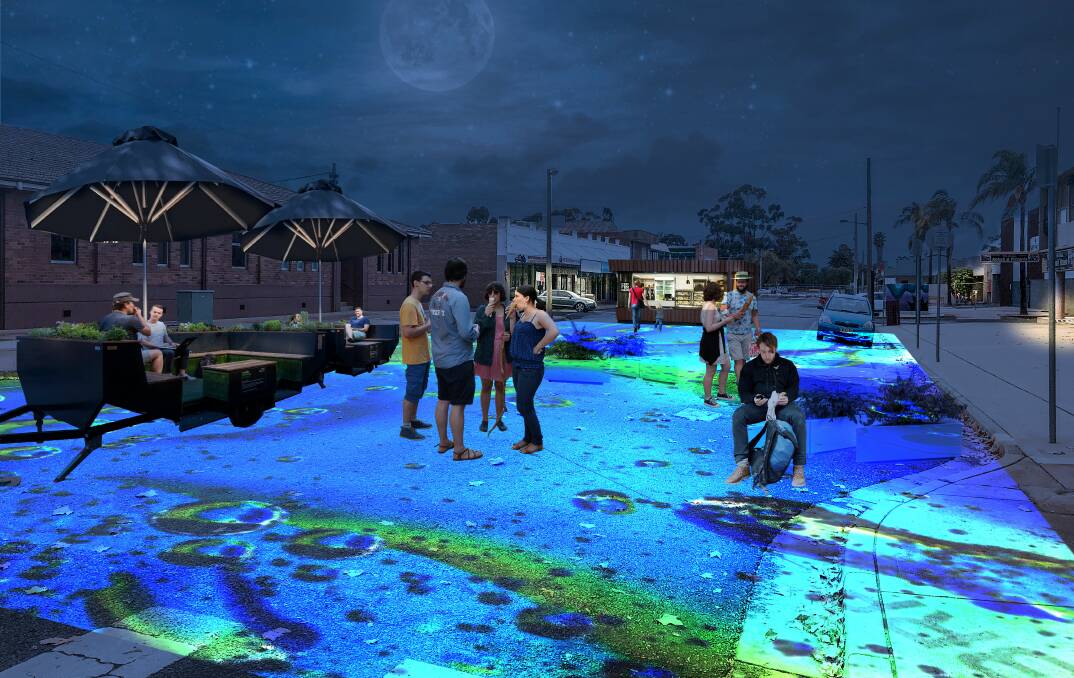 NIGHTTIME: An artist's impression of what Winter Delights on Kooyoo could look like. IMAGE: Griffith City Council