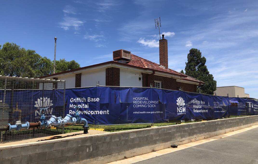 NEXT STAGE: Enabling construction work has begun for the next stage of the Griffith Base Hospital re-development.